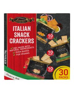 Laurieri Italian Crackers Assorted Flavors 30 Units / 25 g / 0.8 oz