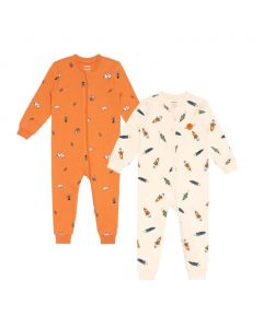 Pekkle Organic Cotton One Piece Pajamas for Baby Boy 2 Units