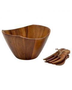 Baum Acacia Wood Serving Bowl 3 Pieces