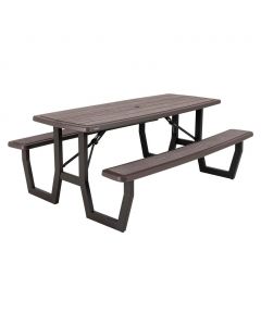 Lifetime Folding Picnic Table 146.30 cm x 73.41 cm x 182.63 cm / 57.6" x 28.9" x 71.9"