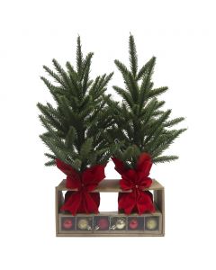 Selection Decorative Christmas Trees Set 2 Units