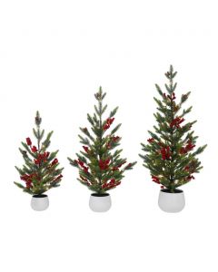 Selection Set of Decorative Christmas Trees 3 Pieces