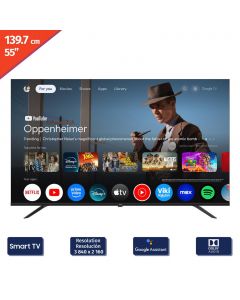 JVC 139.7 cm / 55” Inches Frameless TV Smart Google 4K UHD HD HDR LT-55KM548