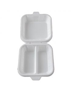 Eco Eat Two-Compartment Food Biodegradable Containers 50 Units