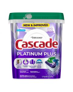 Cascade Platinum Plus Dishwashing Detergent Capsules 82 Units