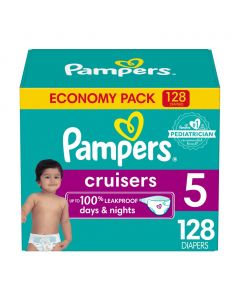 Pampers Size 5 Baby Cruisers Diapers - 128 Units