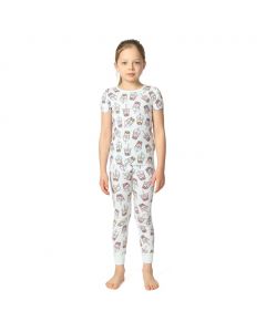 Kids Headquarters Girls' Cotton Pajamas 4 Pieces