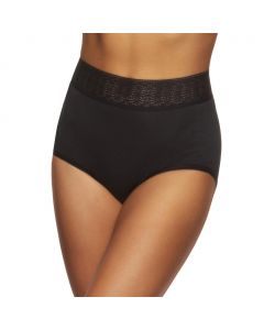 Black Bow Women's Panties with Full Coverage and Soft Lace 5 Units