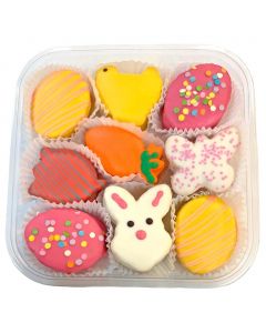 Bombolo Biscotti Baked Cookies Decorated for Easter with Assorted Designs