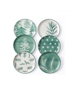 BAUM Christmas Plate Set 6 Pieces