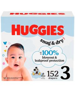 Huggies Snug & Dry Size 3 Baby Diapers / 152 Units