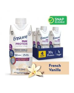 Ensure Max Protein French Vanilla Nutritional Shake 4 Units / 330 mL / 11.16 oz