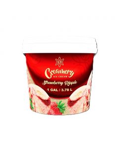 Creamery Novelties Strawberry Ripple Ice Cream 3.78 L / 1 gal