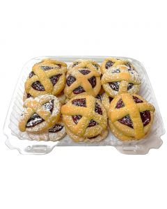 Bombolo Biscotti Mini Tartlets Filled with Sweet Wild Berry and Vanilla Flavor