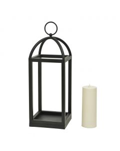 Stylecraft Home Collection Steel Lantern with LED Candle Light