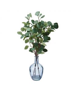 Mikasa Home Accents Glass Vase with Artificial Eucalyptus