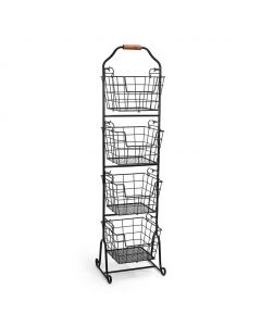 Gourmet Basics 4-Tier Adjustable Steel Shelving Unit