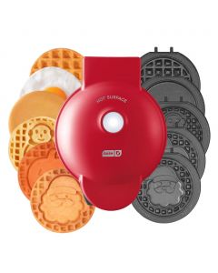 Dash Non-Stick Waffle Maker with 7 Removable Plates with Themed Design