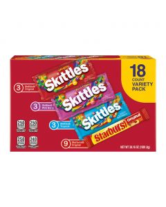 Skittles and Starburst Candies Assorted Pack 18 Units / 1.08 kg / 38.16 oz