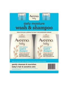 Aveeno Baby Sensitive Skin Body and Hair Wash 2 Units / 532 mL / 18 oz