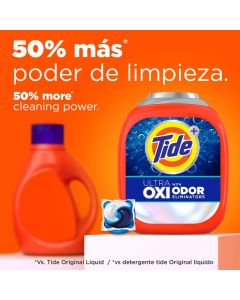 Tide Ultra Oxi Odor Eliminator Laundry Detergent Pods 72 Capsules 3.3 kg / 116 oz