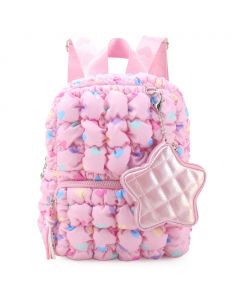 OMG Accesories Mini Backpack with Front Pocket and Zipper Includes Coin Purse Keychain