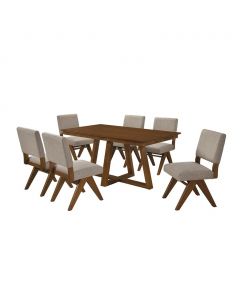 Genesis Solid Wood Dining Set 6 Seats