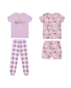 PL Sleep Cotton Pajamas for Girls 4 Pieces