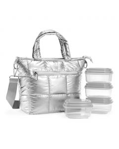 Fit and Fresh Lunch Bag Set with 4 Airtight Containers