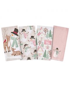 Selection Christmas Printed Kitchen Towels 4 Units / 40 cm x 66 cm / 15.74&quot; x 26&quot;