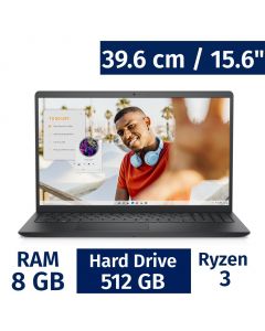 Dell 39.6 cm / 15.6” Inch Laptop AMD Ryzen 3 Inspirion / 8 Gigabytes / 512 Gigabytes 7R7KR