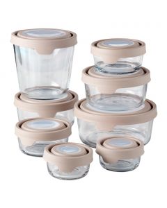 Selection 16-Piece Glass Food Storage Container Set with Lids