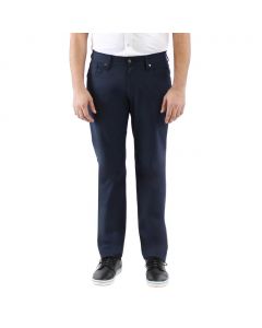 Urban Star Navy Polyester Fabric Pants with 5 Pockets for Men