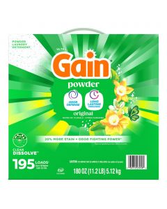 Gain Original Scent Laundry Detergent Powder 195 Washes / 5.12 kg / 180 oz