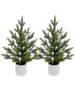 Selection LED Mini Christmas Tree Set 2 Pieces