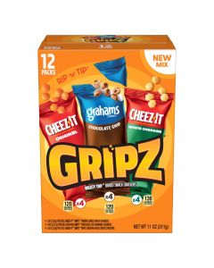 Cheez-It Original, Grahams, and White Cheddar Cheez-It Gripz Variety Pack 12 Units / 25 g / 0.9 oz