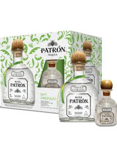 Patrón Silver Tequila 700 mL / 23.67 oz + Acrylic Replica Glass
