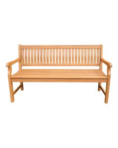 Wooden 3-Seat Garden Bench / 159 cm x 62 cm x 90 cm / 62.60" x 24.41" x 35.43"