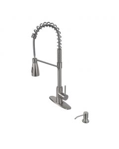 Kitchen Faucet Set with Pull-Out Spout and Soap Dispenser