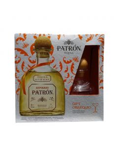 Patrón Reposado Tequila 750 mL + Glass