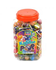 KC Candy Kiddie Pop Assorted Flavor Lollipops with Gum 120 Units / 13 g / 0.45 oz