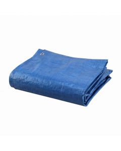 Tarp Blue Polyethylene Tarpaulin 274 cm x 366 cm for Outdoor Protection