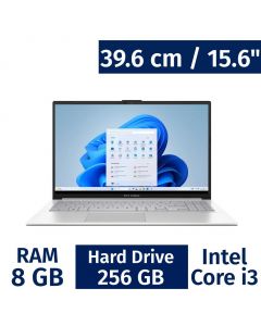 Asus 39.62 cm / 15.6" Vivobook Go 15 Laptop with Intel Core i3, 8 GB / 256 GB E1504GA-WS35
