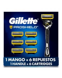 Gillette ProShield Razor 1 Handle + 6 Cartridges