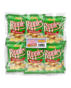 Ripples Sour Cream and Onion Potato Chips 12 Units / 35 g / 1.24 oz