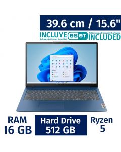 Lenovo 39.62 cm / 15.6&quot; Inches Laptop R5 16 Gigabytes / 512 Gigabytes 82XQ00QXFV + ESET Antivirus