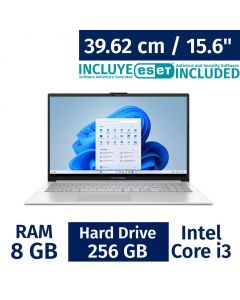Asus 39.62 cm / 15.6&quot; Inches Vivobook Go 15 Laptop with Intel Core i3, 8 Gigabytes / 256 Gigabytes E1504GA-WS35 + ESET Antivirus