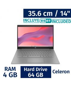 HP 35.56 cm / 14&quot; Laptop Chromebook Celeron 4 Gigabytes / 64 Gigabytes B6SK0UA#ABA + ESET Antivirus