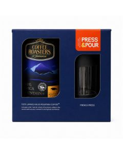Coffee Roasters 100% Jamaica Blue Mountain Ground Coffee 454 g + French Press