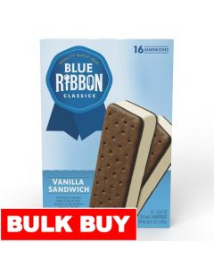 Blue Ribbon Classic Vanilla Sandwich Ice Cream 16 Units / 99 g / 3.5 oz